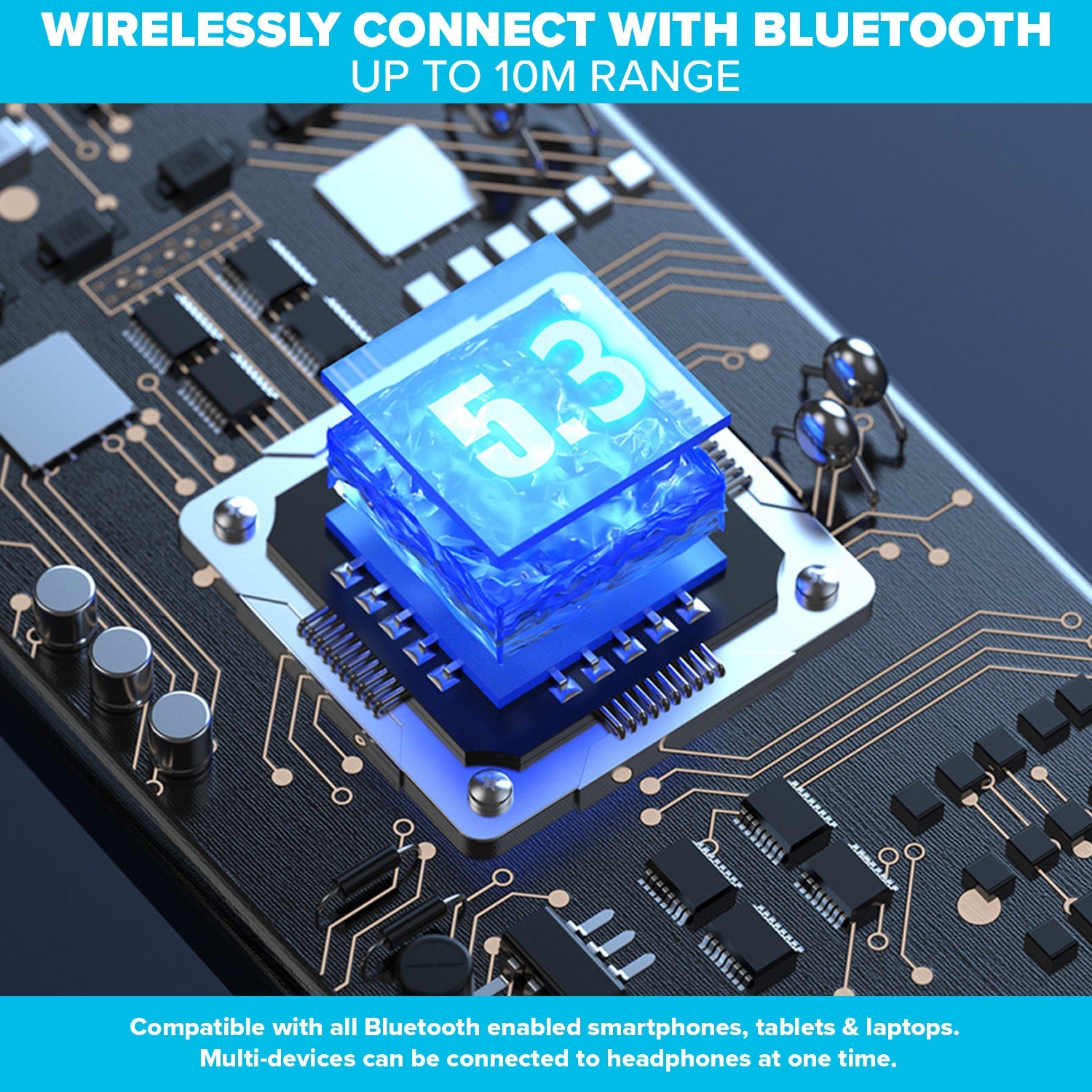 Maplin Wireless Bluetooth Classic Fit Earphones with USB-C Charging Case – White