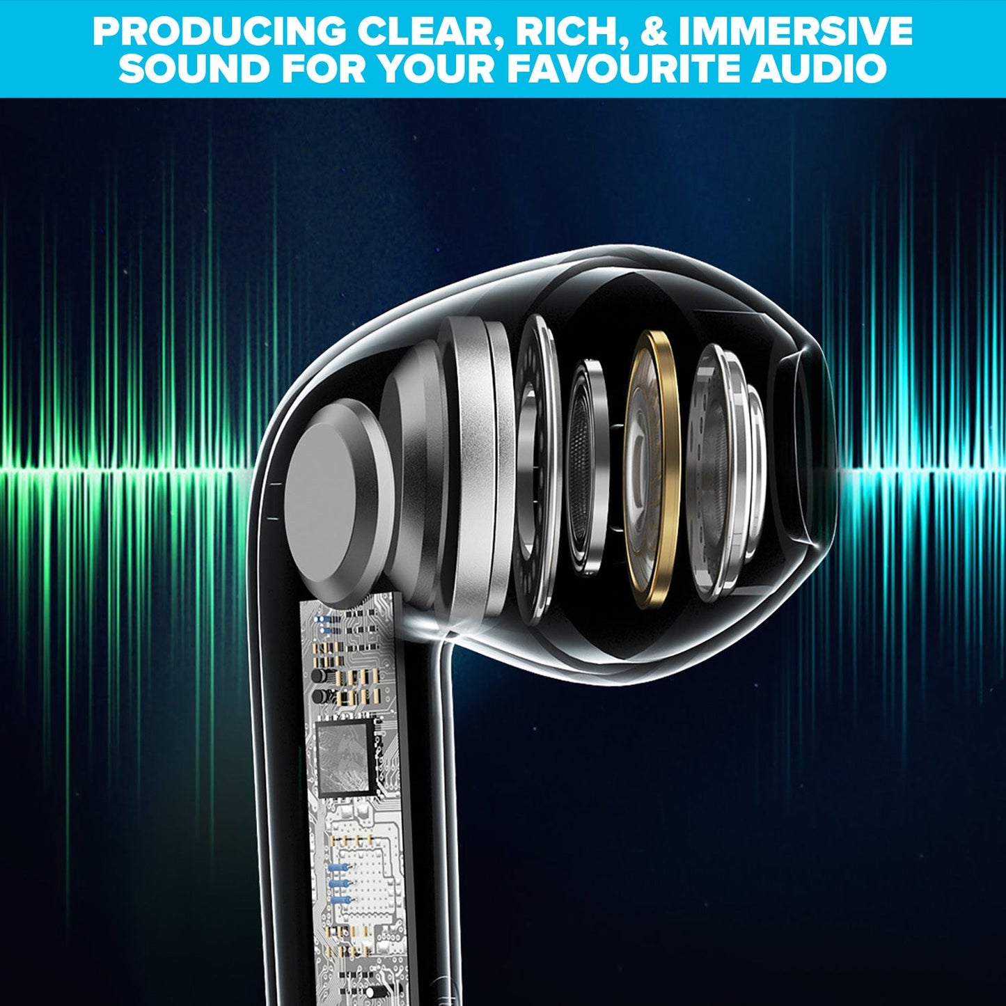 Maplin Wireless Bluetooth Soft Fit Earphones with USB-C Charging Case - White