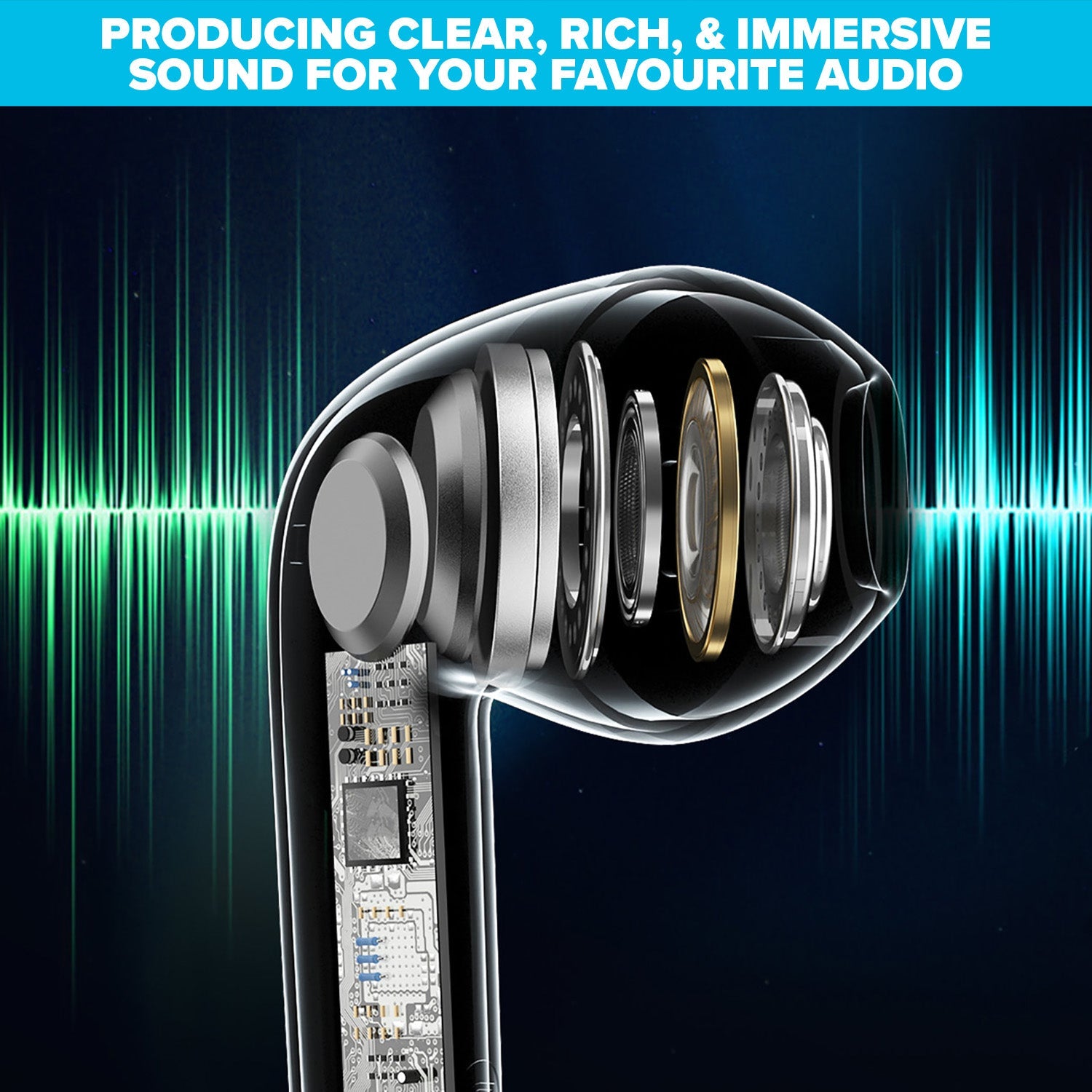 Maplin Wireless Bluetooth Soft Fit Earphones with USB-C Charging Case - White