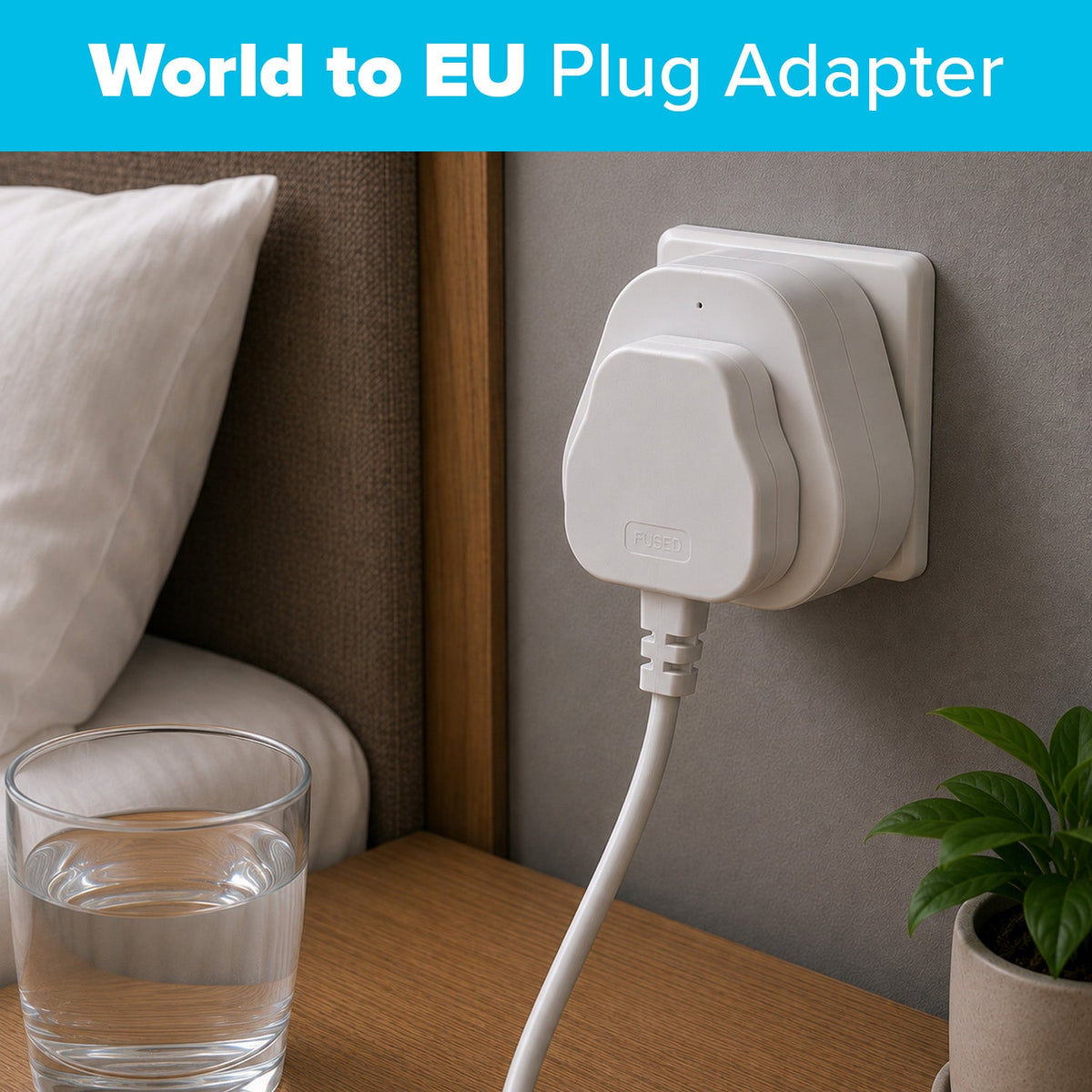 Maplin EU Plug (Type E/F Socket) to Worldwide Socket Travel Adapter Plug