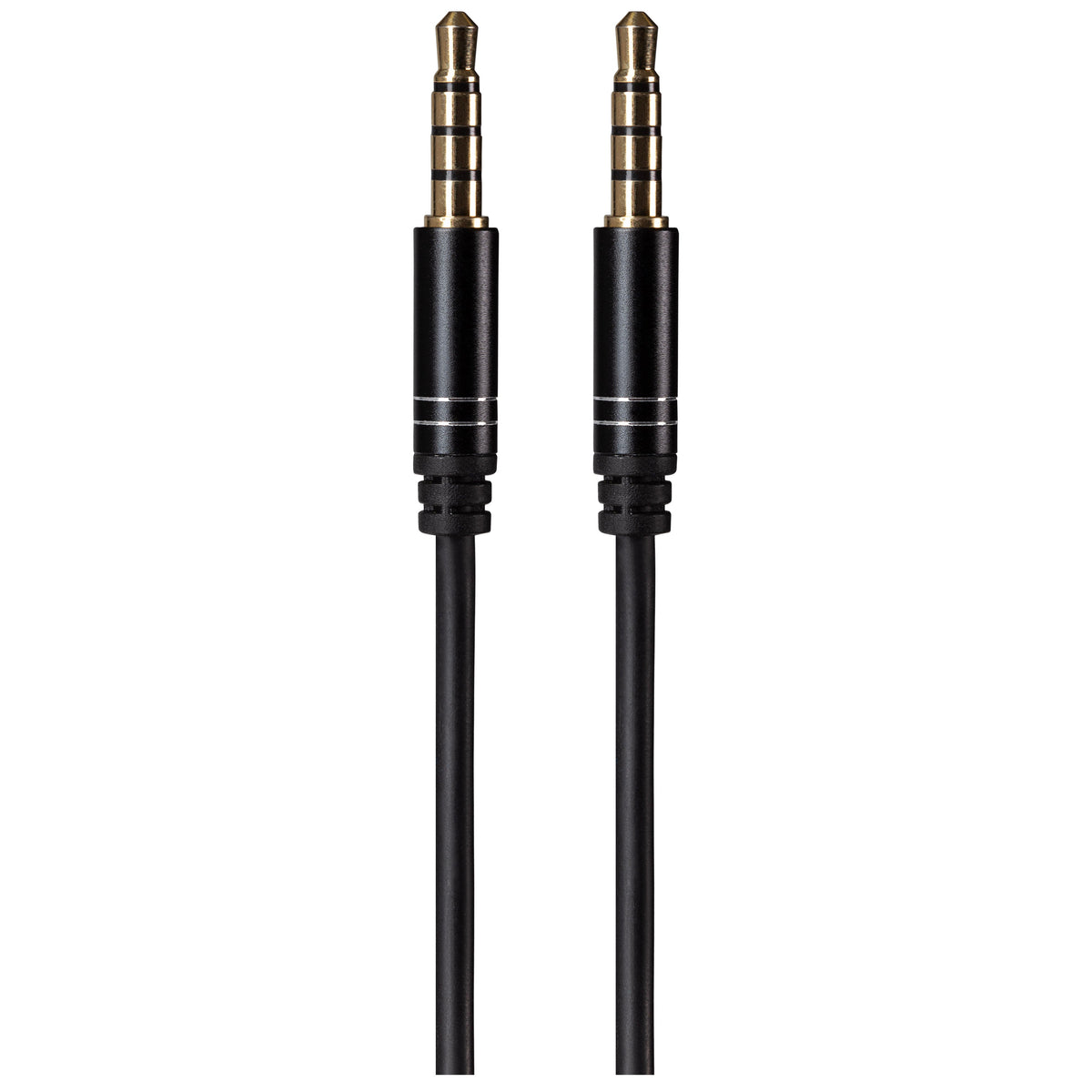 Maplin 3.5mm Aux Stereo 4 Pole TRRS Jack Plug to 3.5mm 4 Pole TRRS Jack Plug Cable - Black, 5m
