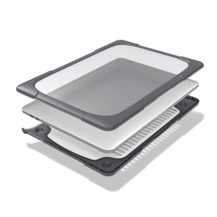 For Macbook Pro 13.3 inch (A1708) & with Touchbar (A1706) Laptop TPU + PC Folding Shockproof Protective Case with Holder, For Macbook Pro 13.3 inch with Touch Bar