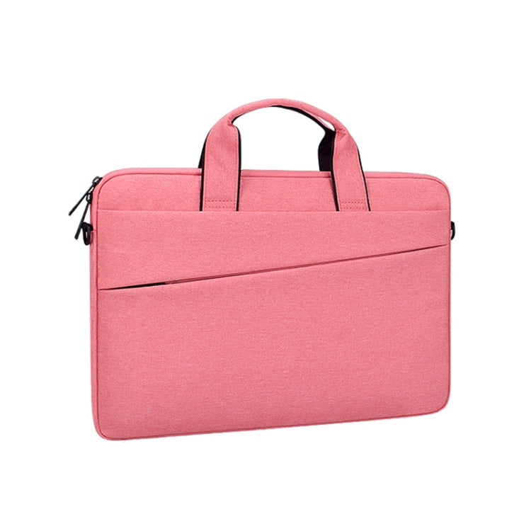 ST03S 15.4 inch Double Side Pockets Wearable Oxford Cloth Soft Handle Portable Laptop Tablet Bag, 15.4 inch Black, 15.4 inch Pink, 15.4 inch Grey, 15.4 inch Deep Space Gray, 15.4 inch Navy Blue