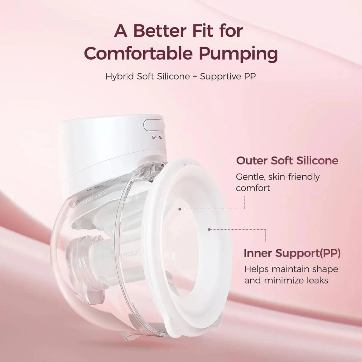 Momcozy S12 Pro+ Wearable Electric Breast Pump Single - White