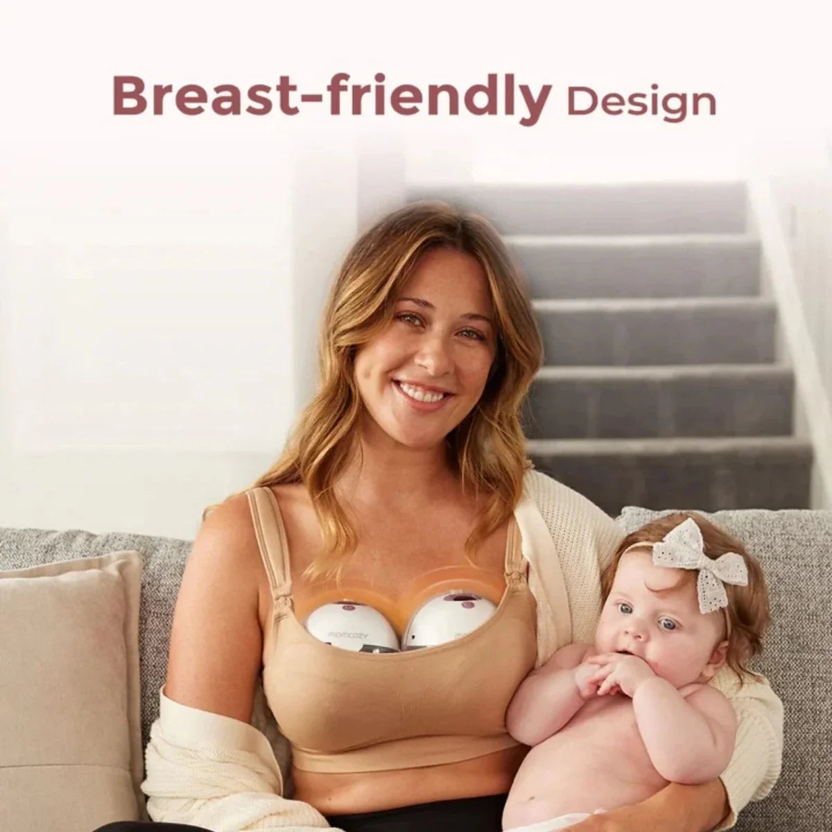 Momcozy M5 Smart Single Wearable Electric Breast Pump - Grey