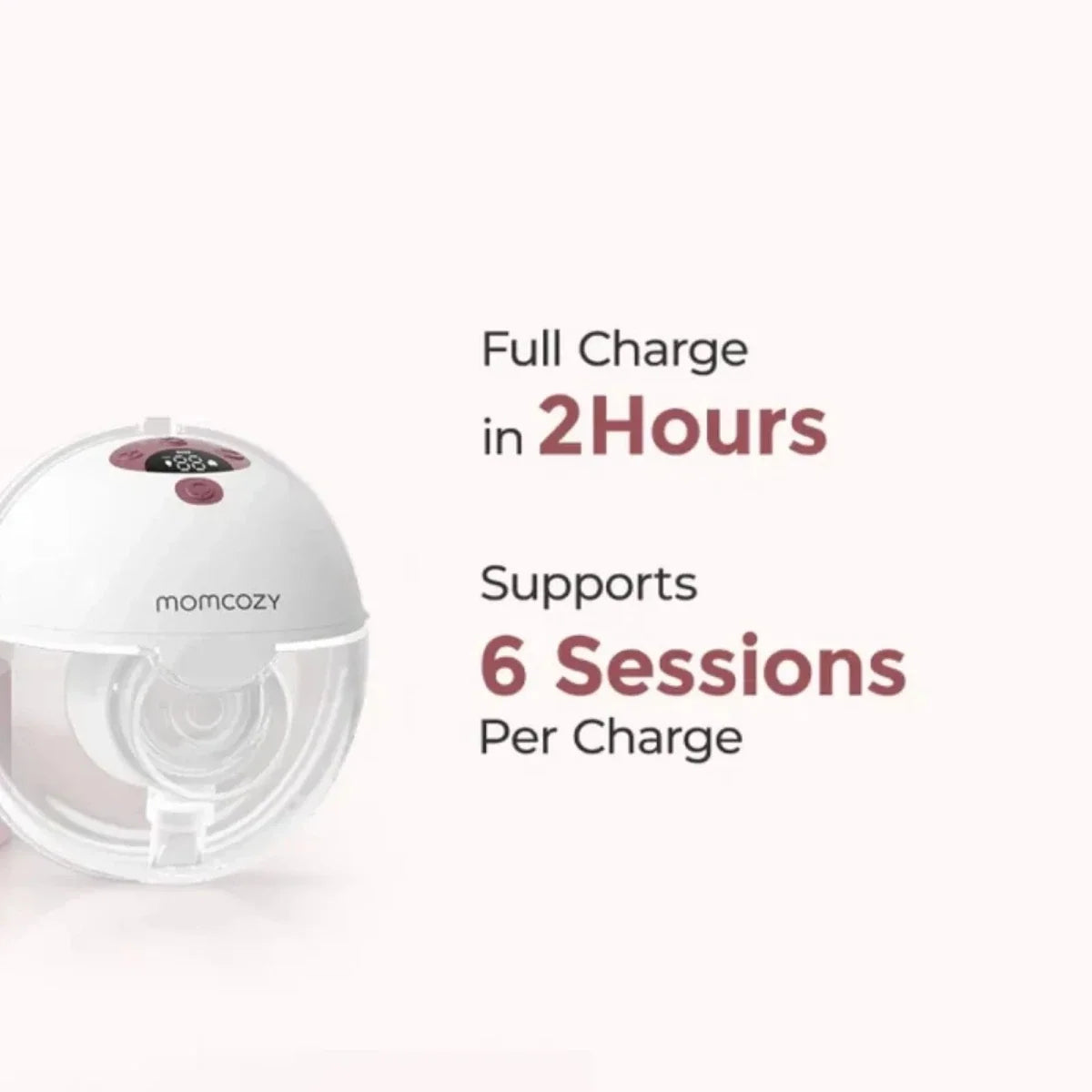 Momcozy M5 Smart Wearable Double Electric Breast Pump - Grey