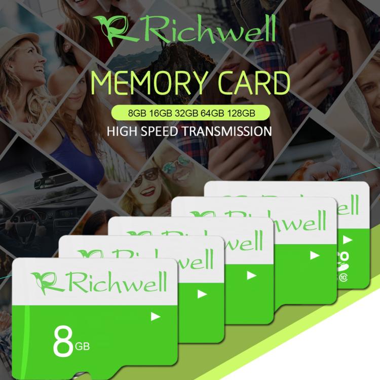 Richwell 8GB High Speed Class 10 Micro SD(TF) Memory Card, 8GB