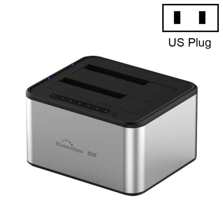 Blueendless 2.5 / 3.5 inch SATA USB 3.0 2 Bay Offline Copy Hard Drive Dock