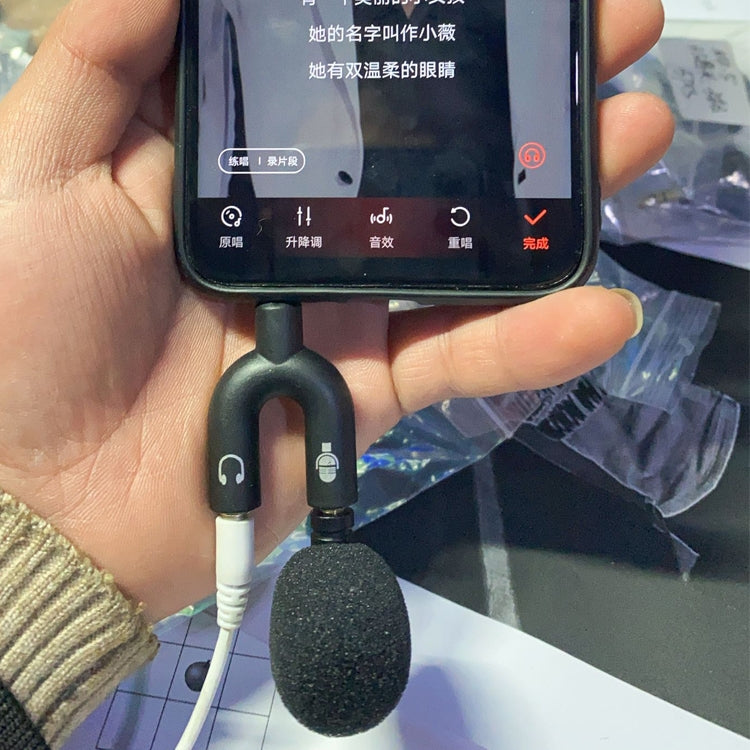 MK-5 4 Level Pin 3.5mm Gold Plated Plug Live Mobile Phone Tablet Laptop Mini Bend Microphone, 4 Level Pin