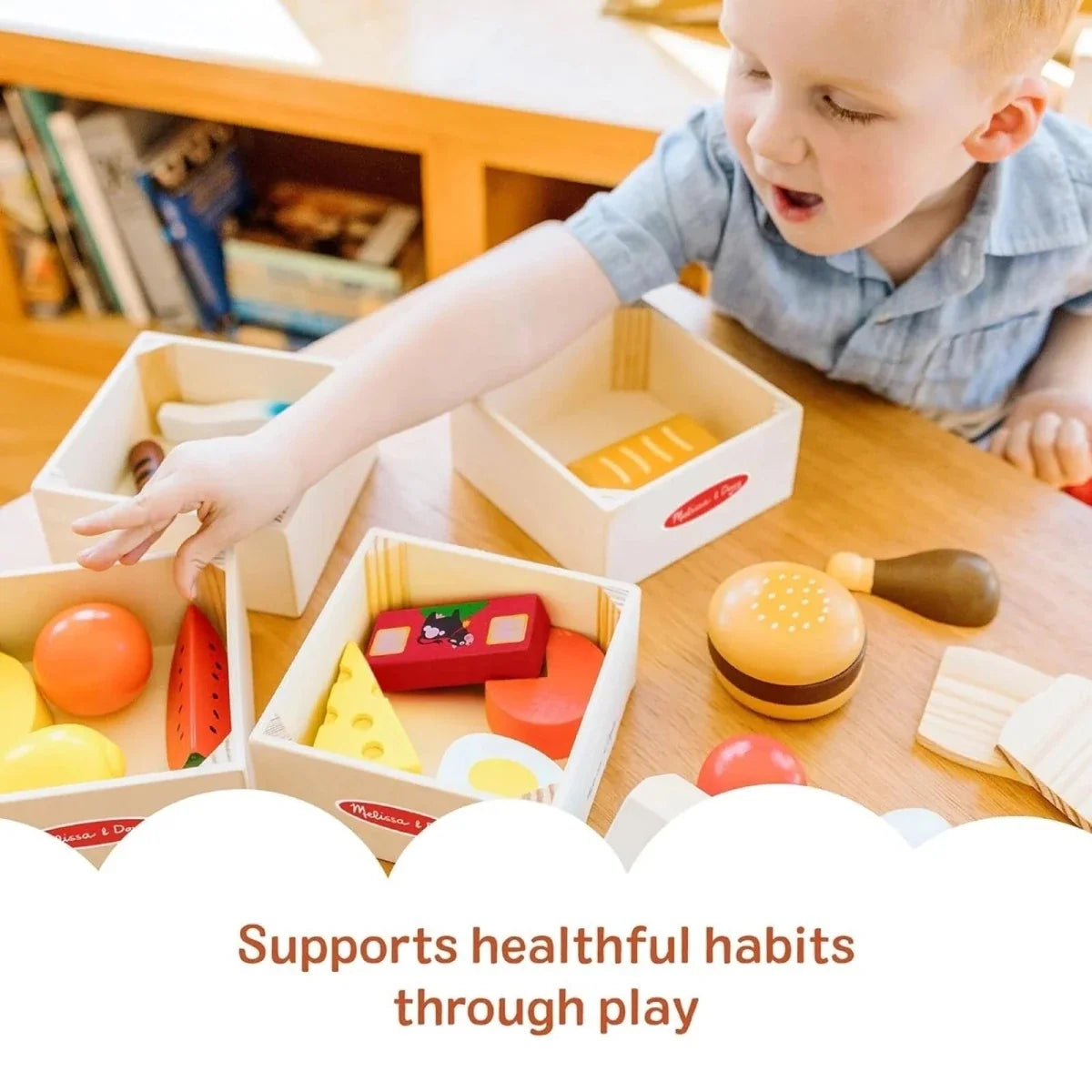 Melissa & Doug Wooden Food Set 21 pcs