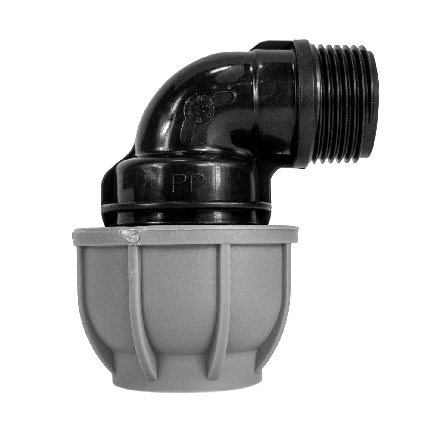 Wall Flange Kit 20mm MDPE - Lever Valve and 25mm MDPE Elbow Outlet Tap Adapter