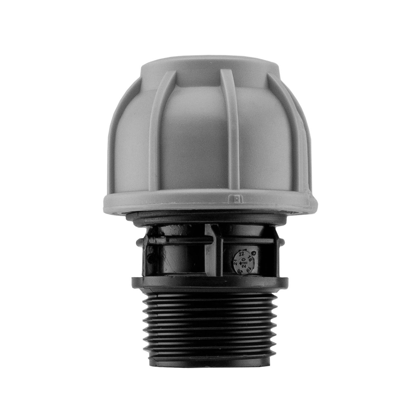 20mm MDPE Straight with BSPF-Quick Connect Valve & Hose Connector Lock