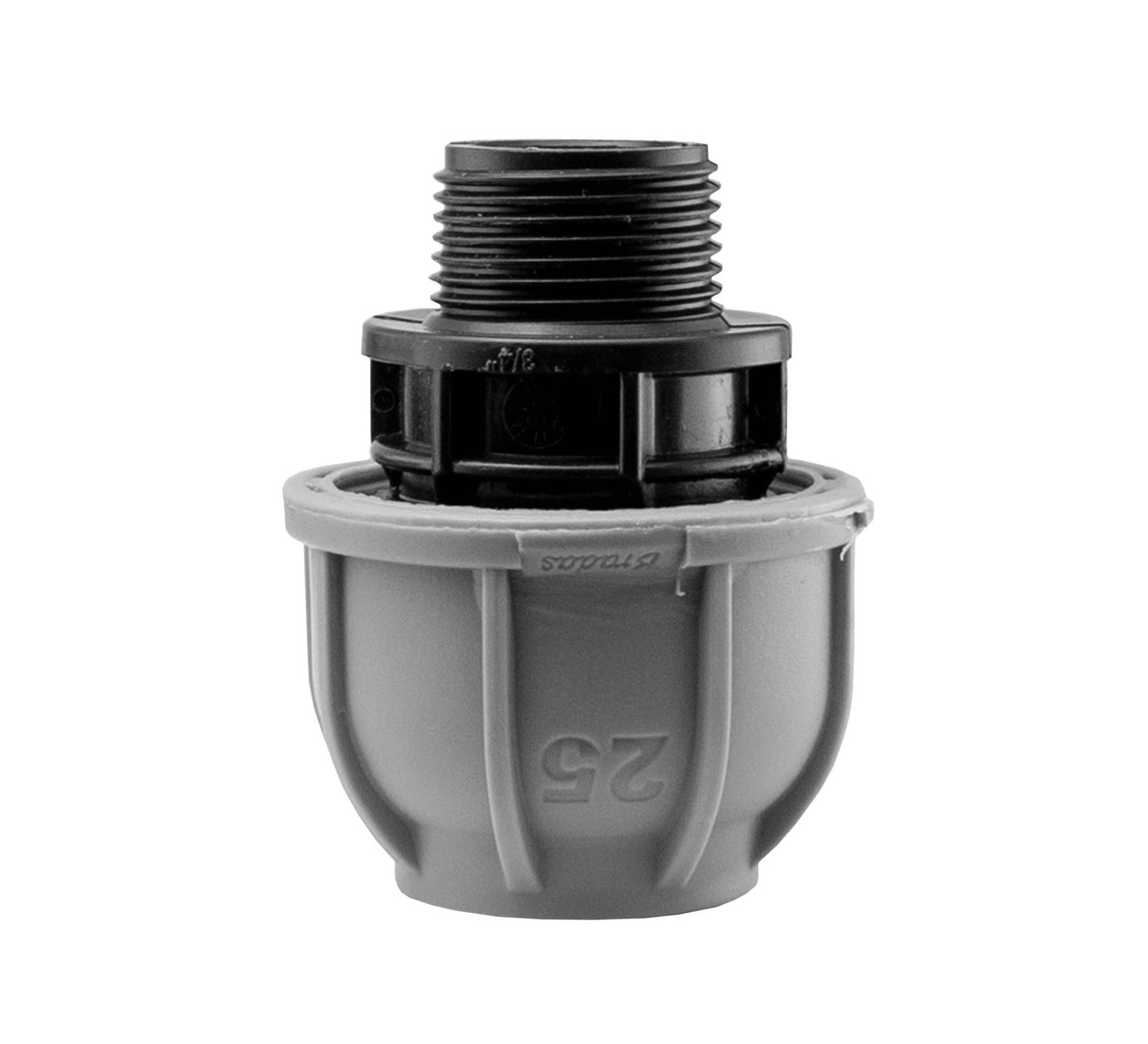 Wall Flange Kit 20mm MDPE - Lever Valve and 25mm MDPE Outlet for Water Connector