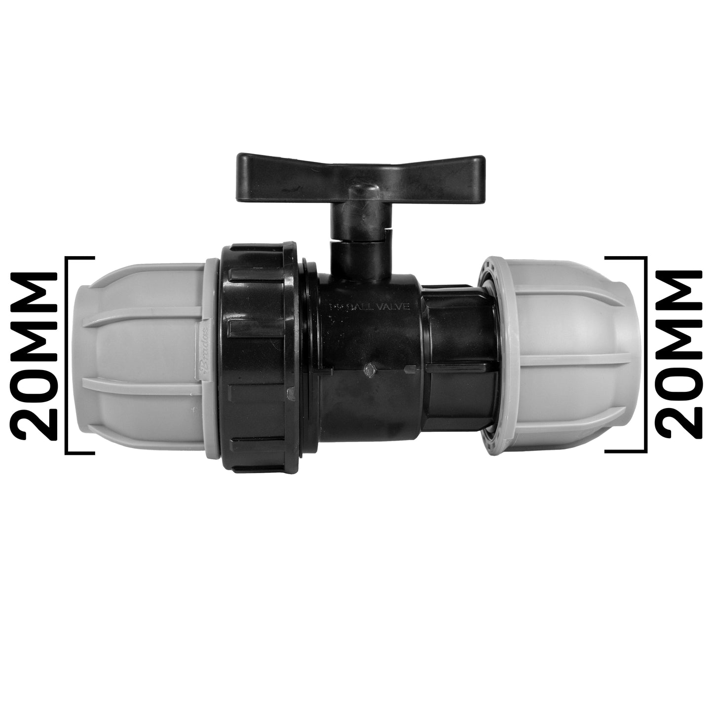 Wall Flange Kit 20mm MDPE + MDPE Valve + Geka 1/2 + 25mm Geka Hosetail