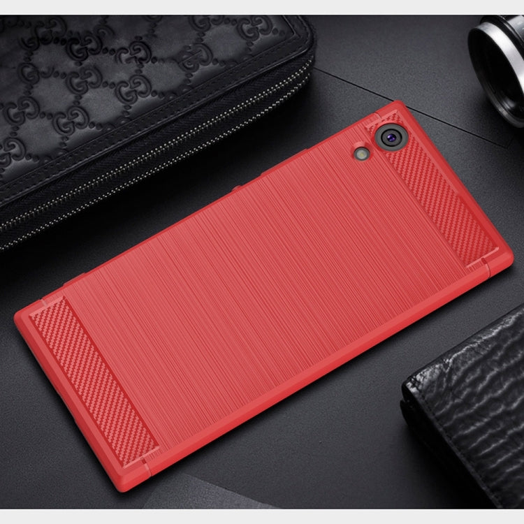 For Sony Xperia XA1 Ultra Brushed Texture Carbon Fiber Shockproof TPU Rugged Armor Protective Case, For Sony Xperia XA1 Ultra, Sony Xperia XA1 Ultra