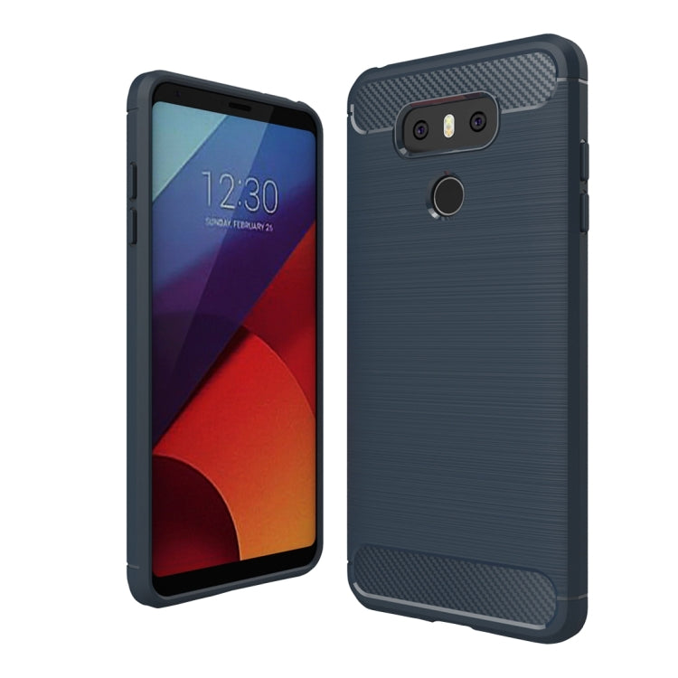 For LG G6 Brushed Carbon Fiber Texture Shockproof TPU Protective Cover Case, For G6, For LG G6