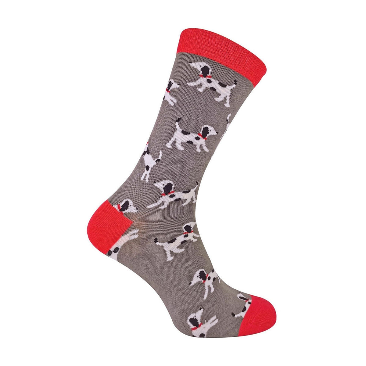 1 Pack Mens Novelty Charcoal Dalmatian Bamboo Socks