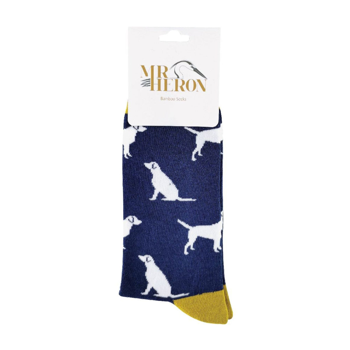 1 Pack Mens Novelty Navy Labrador Bamboo Socks