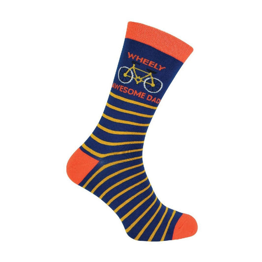 1 Pack Mens Wheely Awesome Dad Bamboo Socks