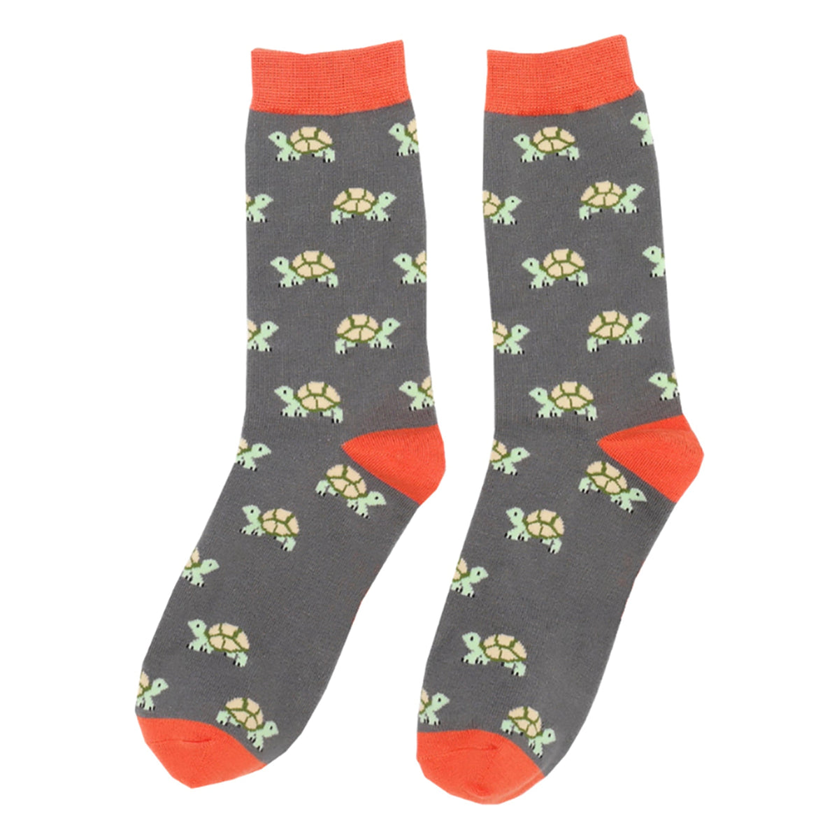 1 Pack Mens Novelty Grey Turtle Bamboo Socks