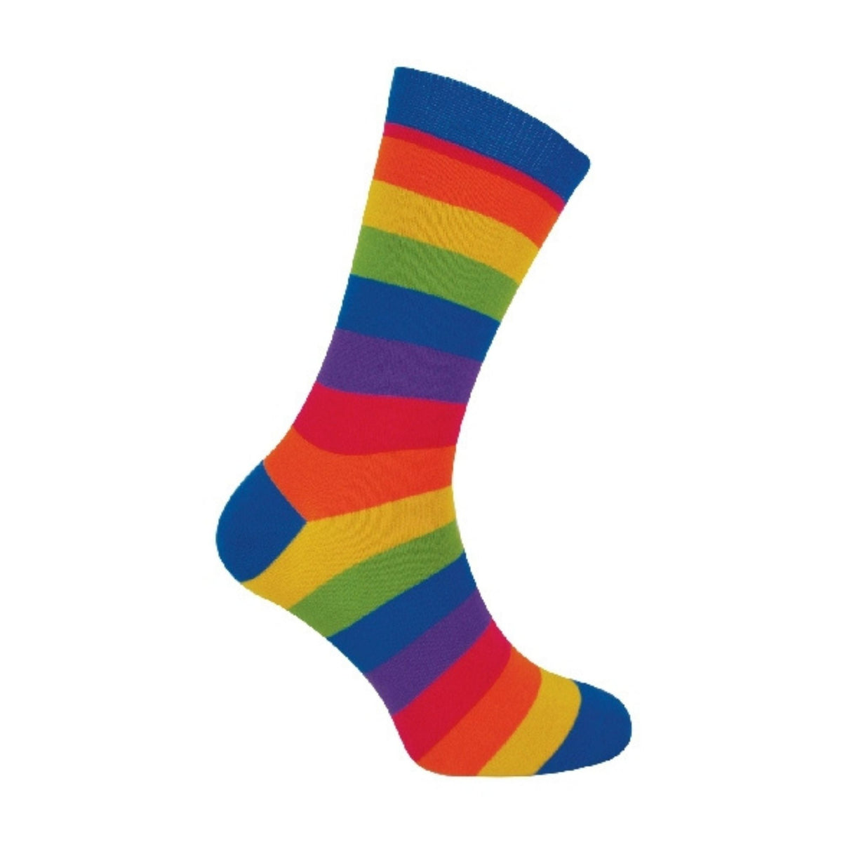 1 Pack Mens Novelty Rainbow Striped Bamboo Socks