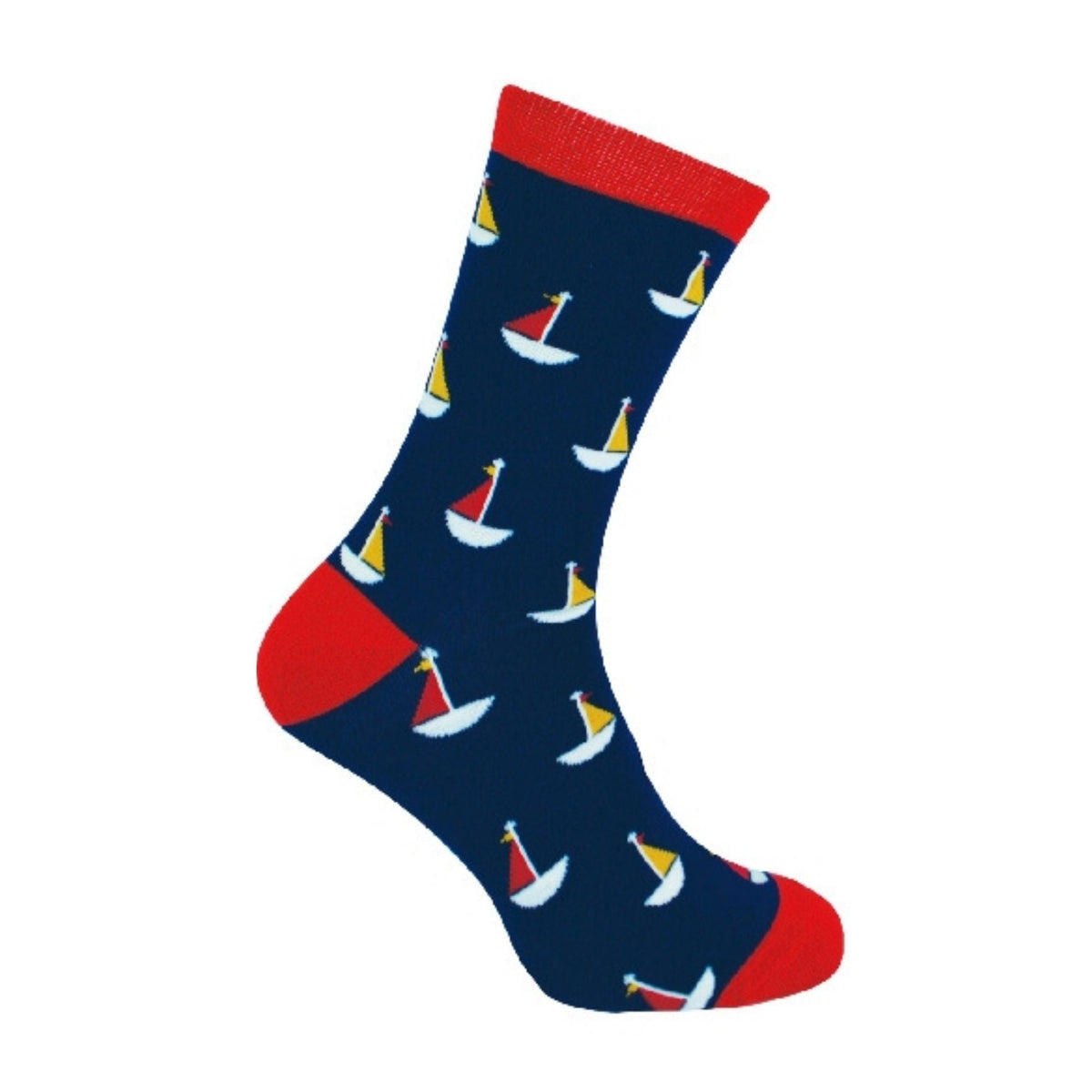1 Pack Mens Novelty Navy Boats Bamboo Socks
