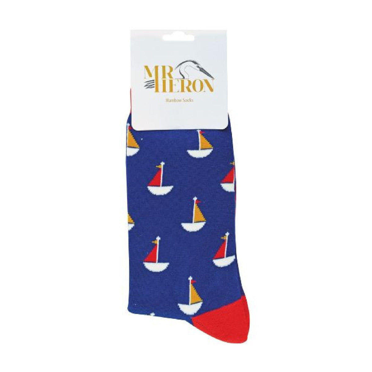 1 Pack Mens Novelty Navy Boats Bamboo Socks