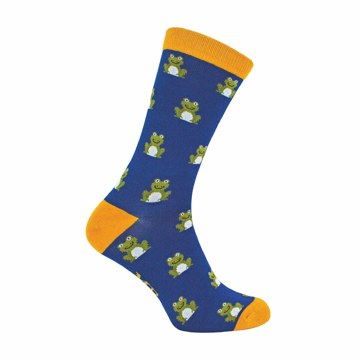 1 Pack Mens Novelty Navy Frog Bamboo Socks