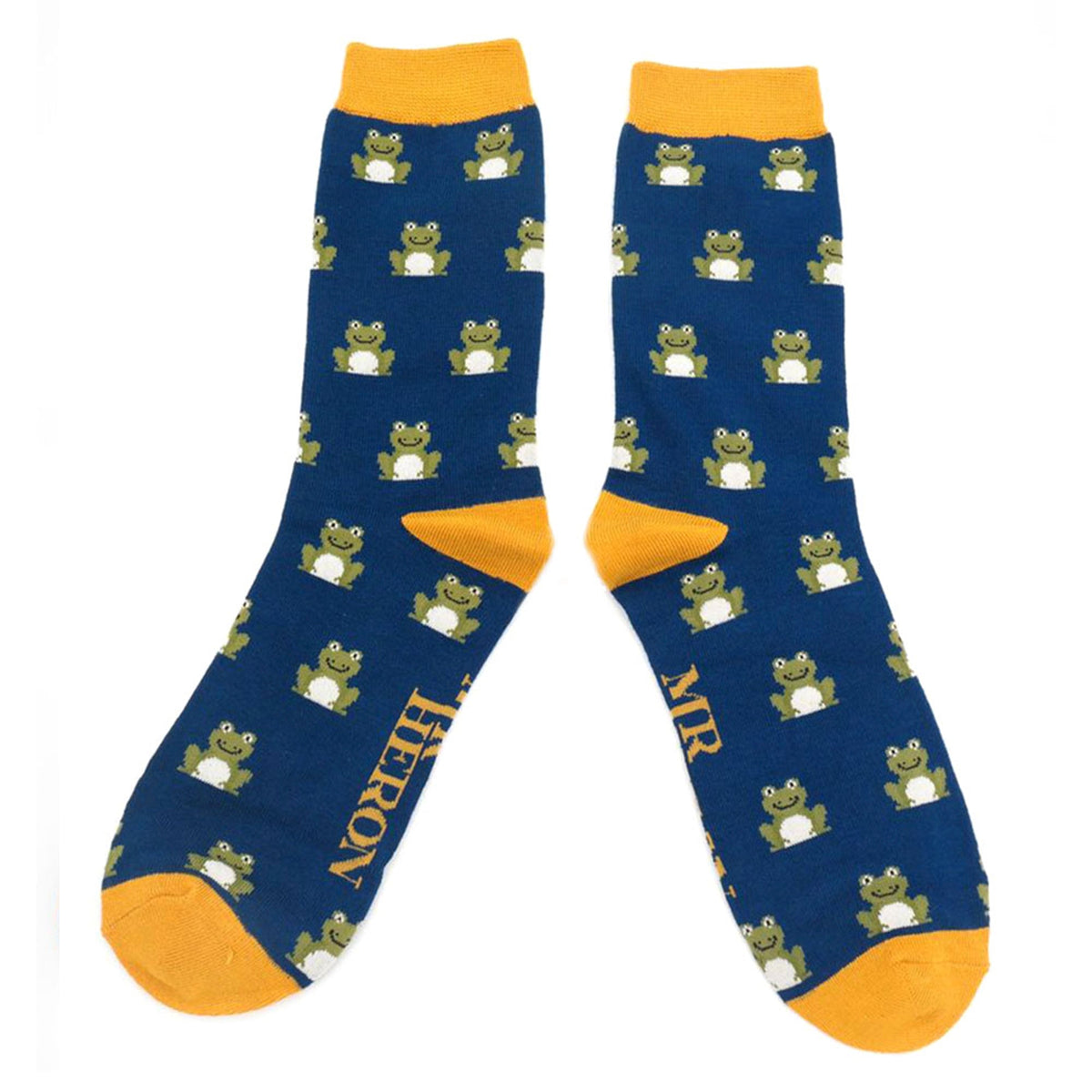 1 Pack Mens Novelty Navy Frog Bamboo Socks