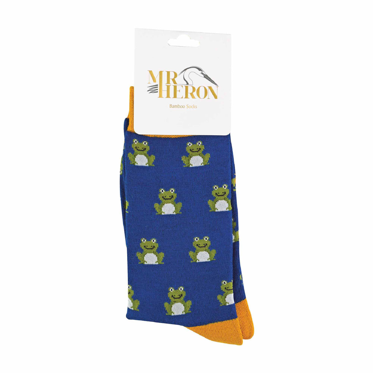 1 Pack Mens Novelty Navy Frog Bamboo Socks