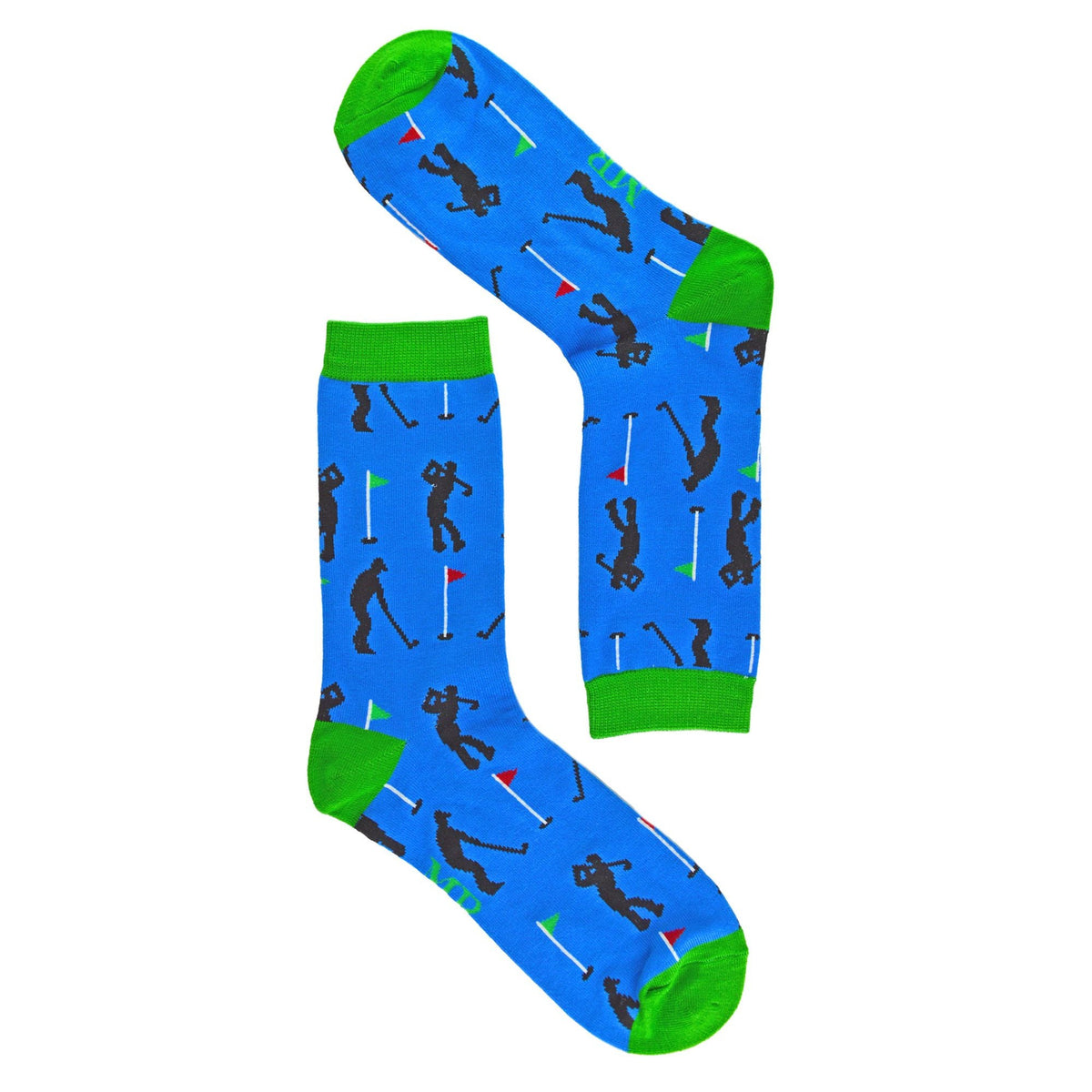 1 Pack Mens Novelty Blue Golf Bamboo Socks