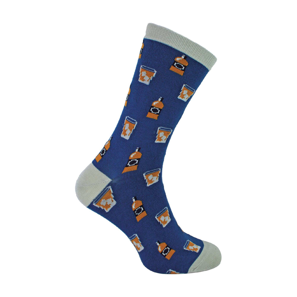 1 Pack Mens Novelty Navy Whiskey Bamboo Socks