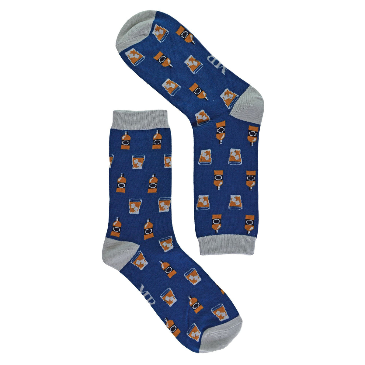 1 Pack Mens Novelty Navy Whiskey Bamboo Socks