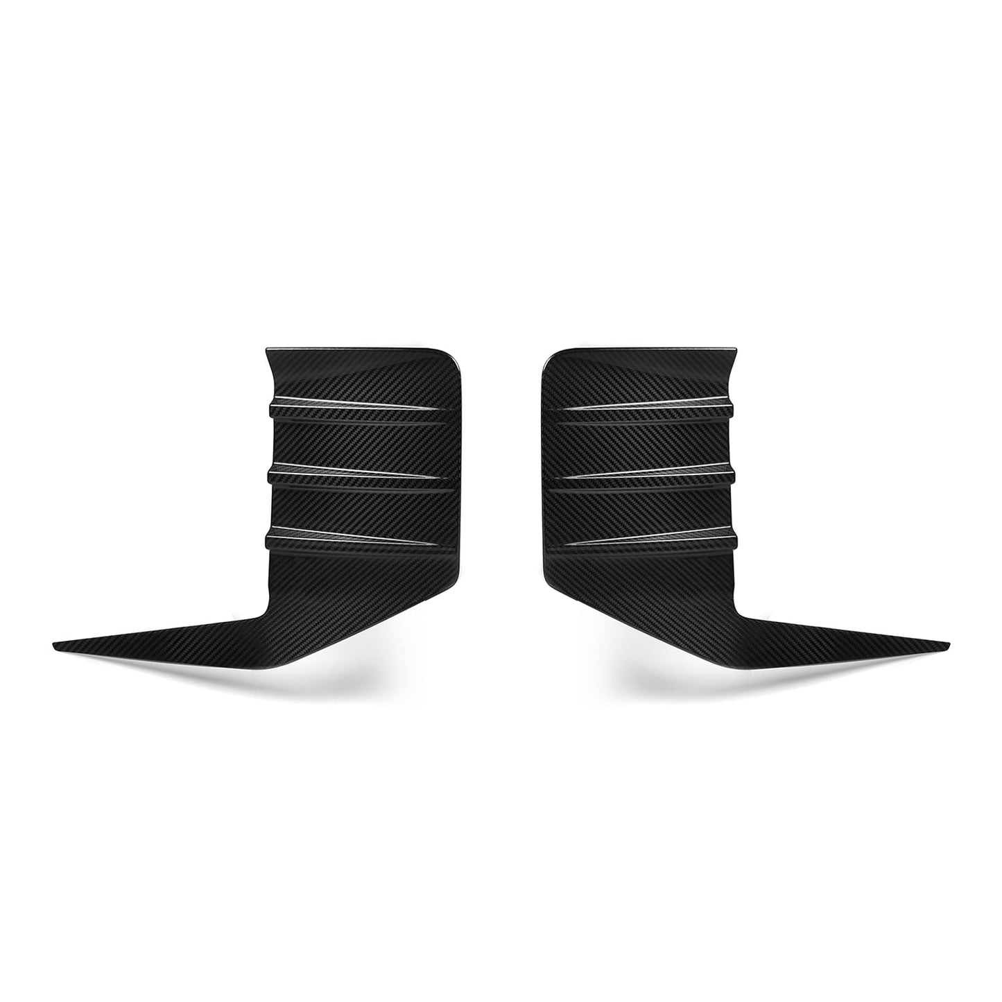 MHC+ BMW M2 G87 Performance Style Rear Rear Bumper Inserts In Pre Preg Gloss Carbon Fibre (G87)