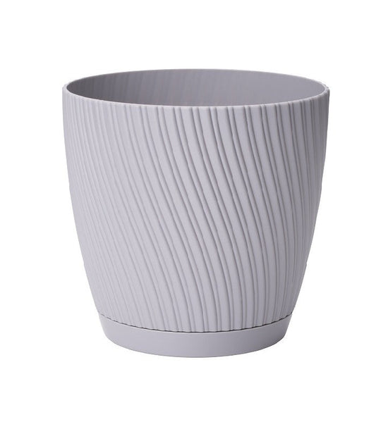 Mika Pot with Saucer 170mm Platinum DIY Workshop Accessory Home and Garden Use