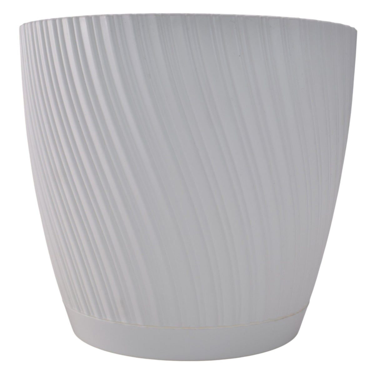 Mika Pot with Saucer 150mm White