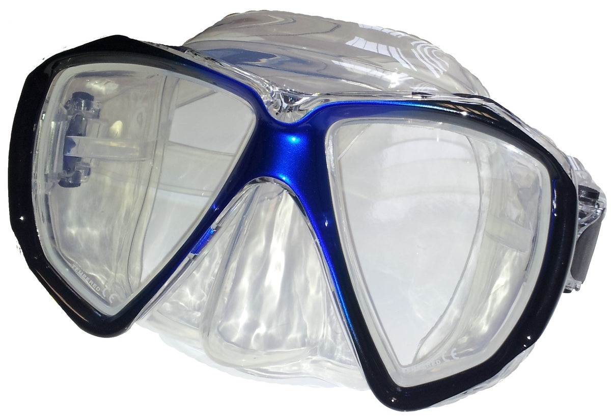 Beaver Blue Focus Silicone Dive Mask