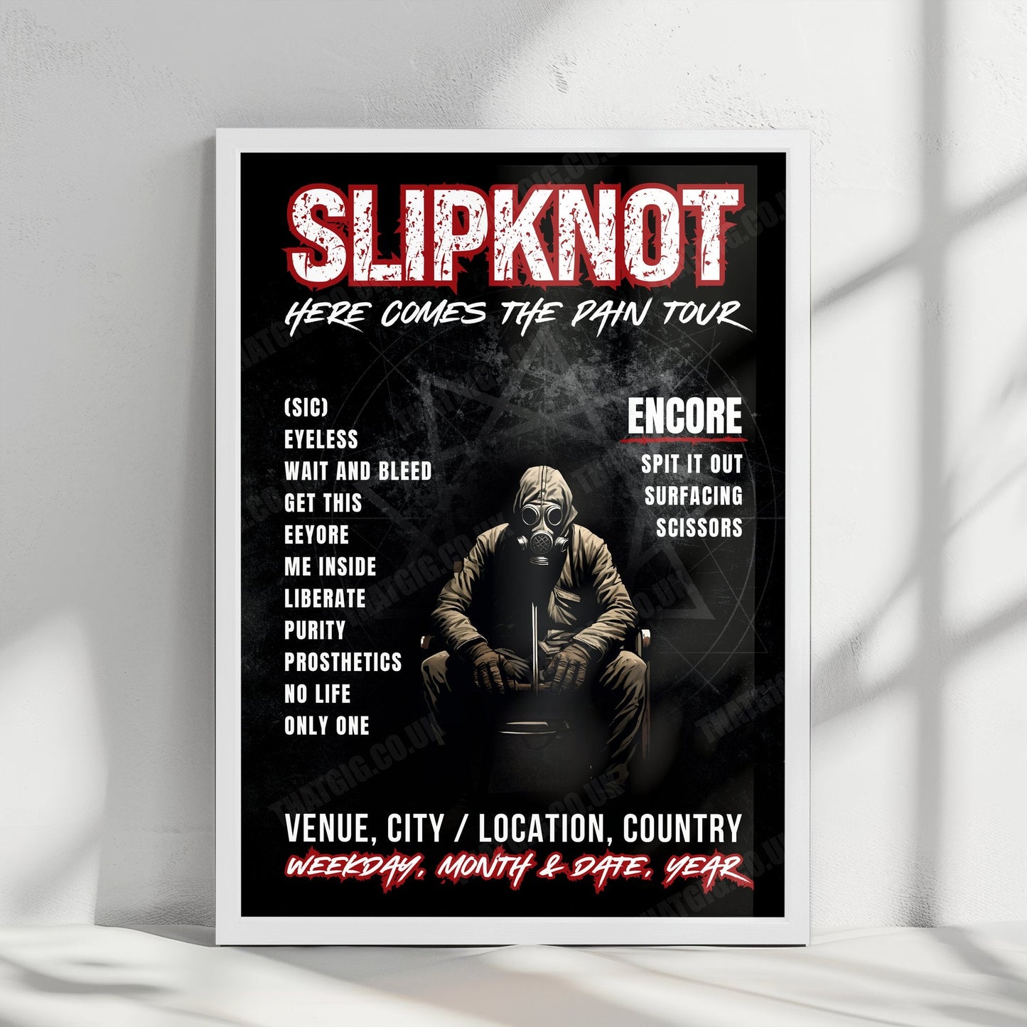 Slipknot Setlist Poster - Intuit Dome, Inglewood, CA, USA - September 14th, 2024