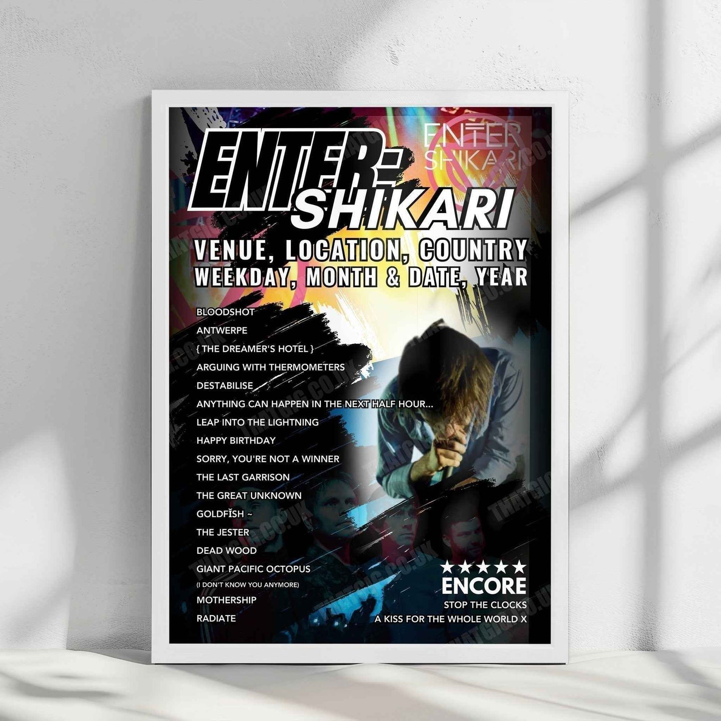 Enter Shikari Setlist Poster - Mystic Festival, Gdańsk, Poland - June 8th, 2024