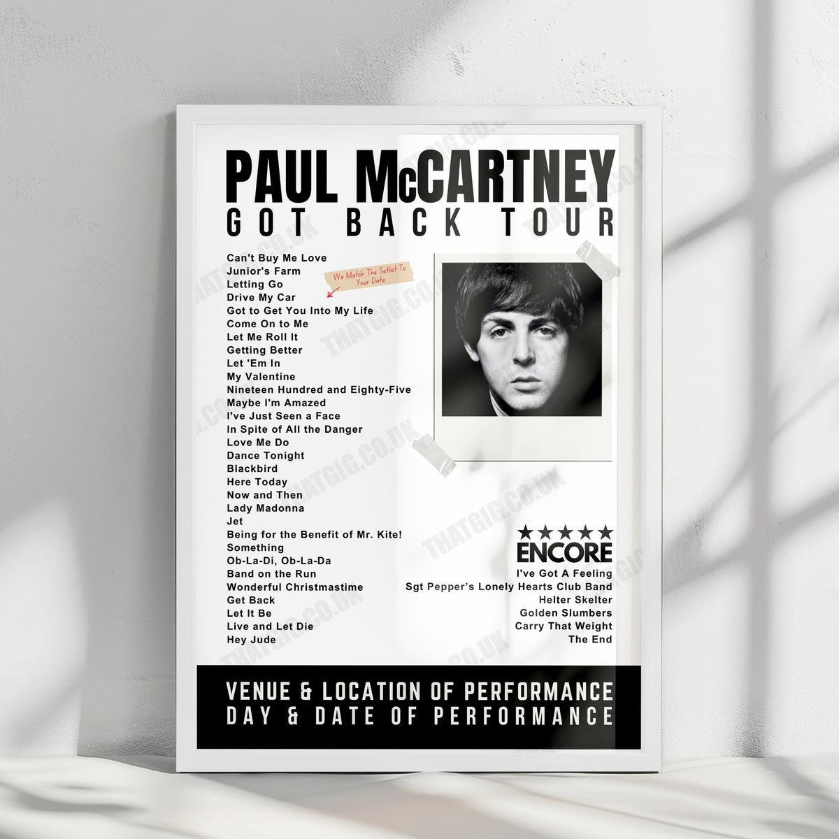 Paul McCartney Setlist Poster - Foro Sol, Mexico City - November 16th, 2023