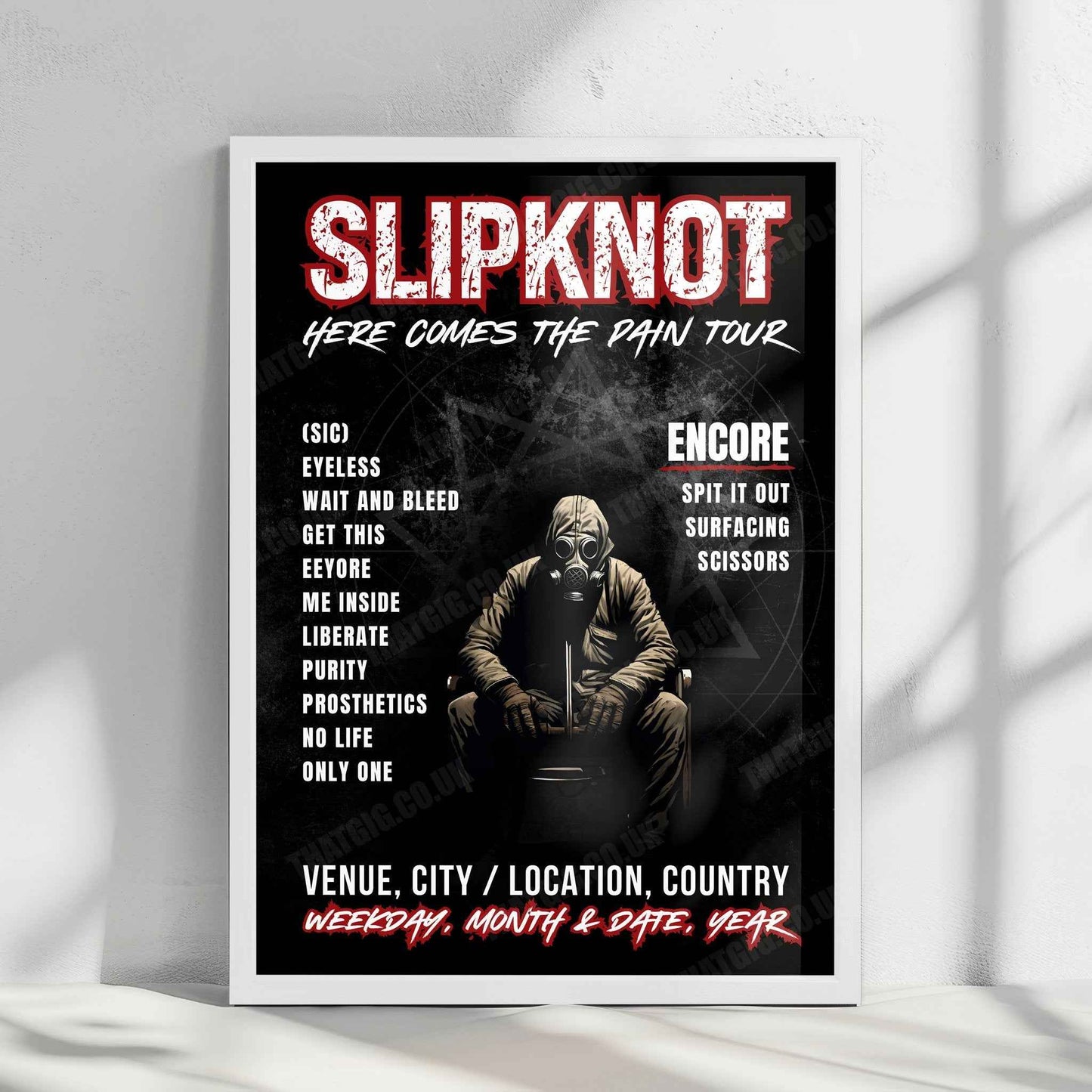 Slipknot Setlist Poster - QUARTERBACK Immobilien ARENA, Leipzig, Germany - December 9th, 2024