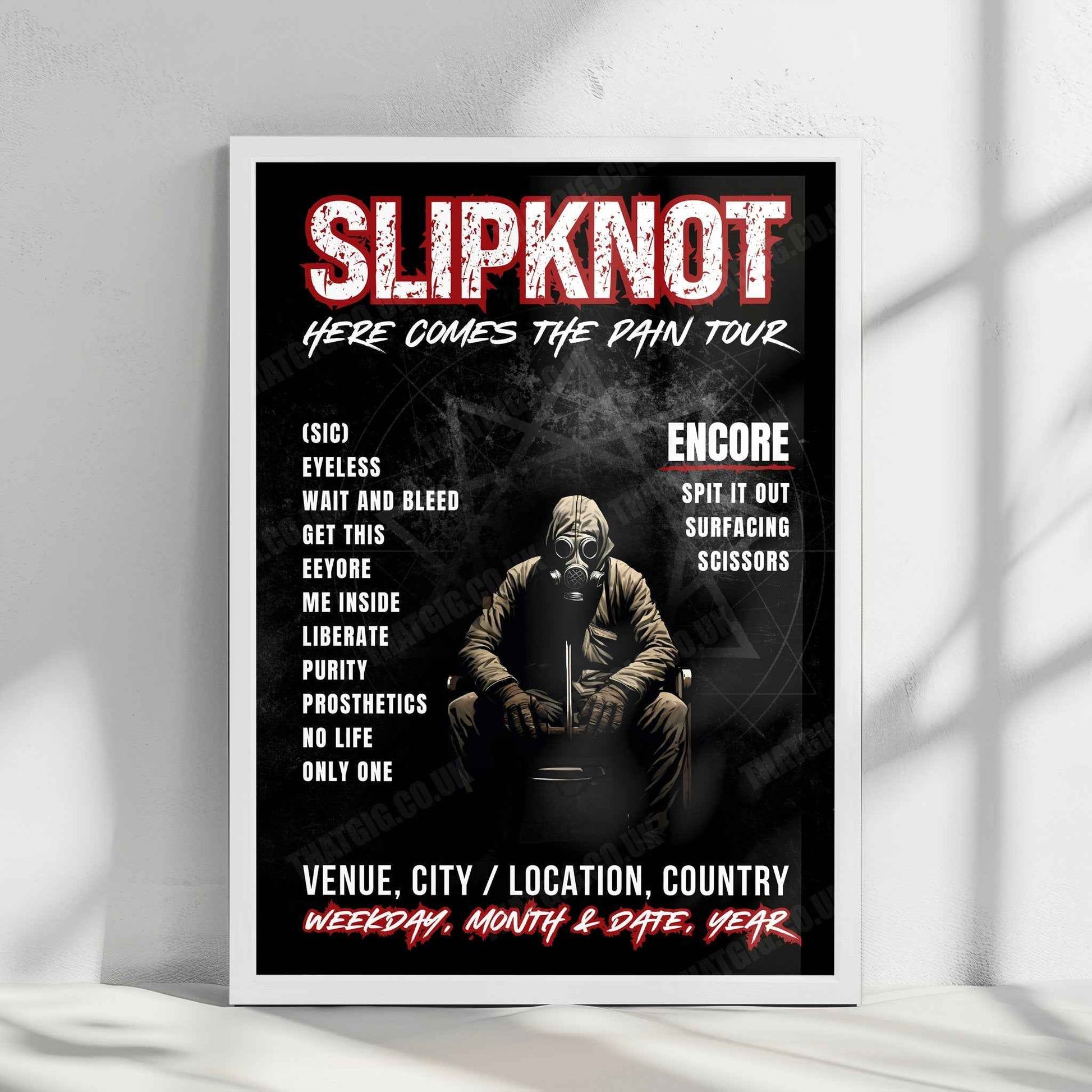 Slipknot Setlist Poster - QUARTERBACK Immobilien ARENA, Leipzig, Germany - December 9th, 2024