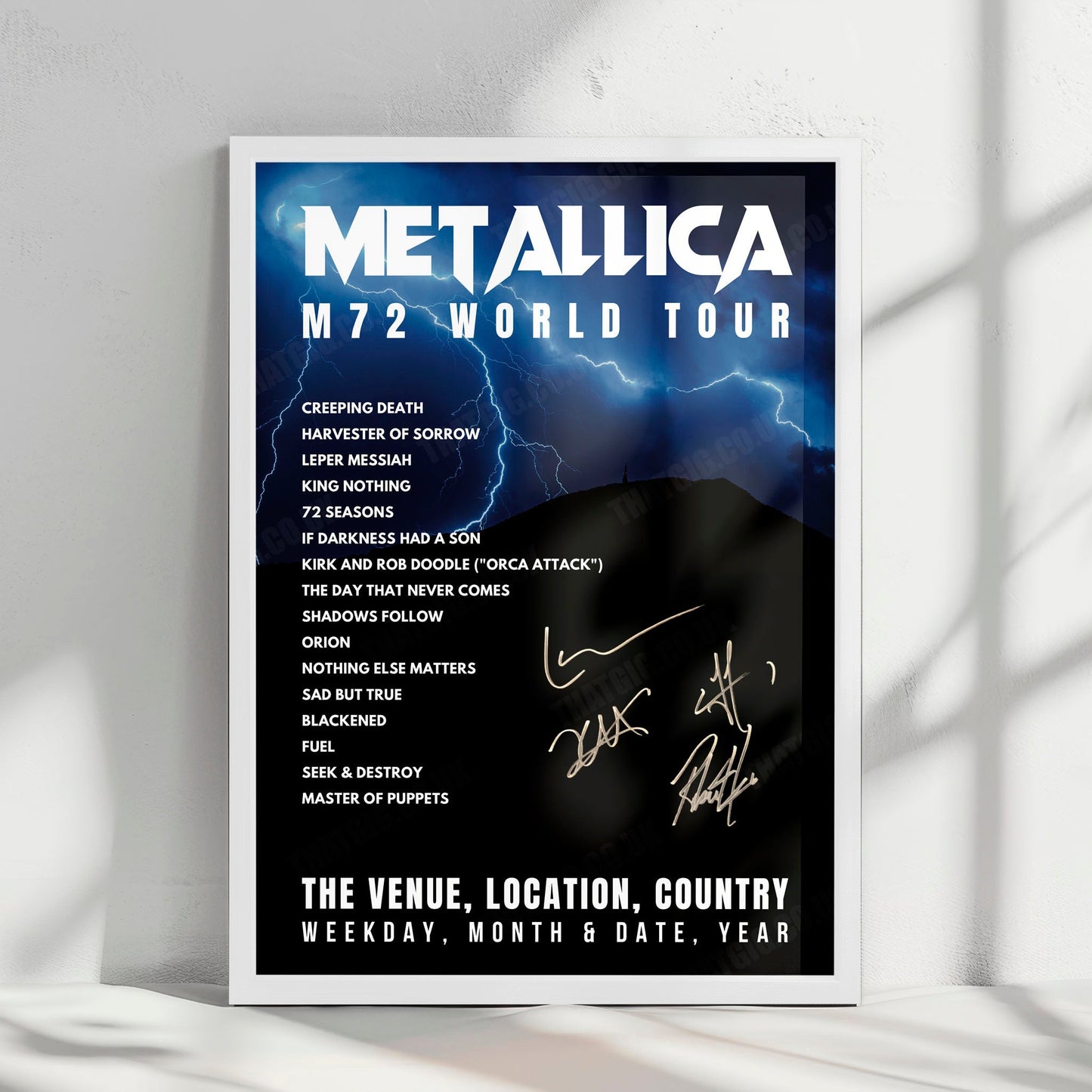 Metallica Setlist Poster - Donington Park, Castle Donington - June 10th, 2023