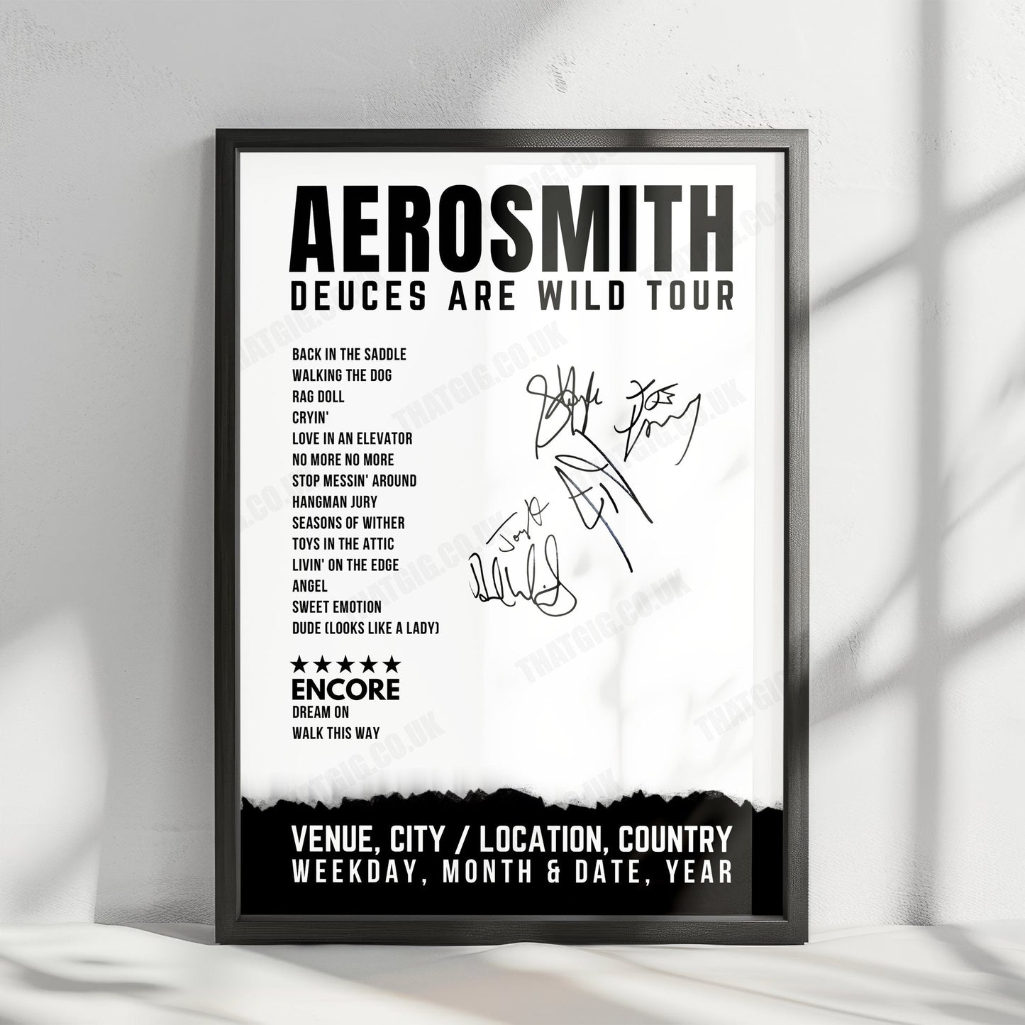 Aerosmith Setlist Poster - Dolby Live at Park MGM, Las Vegas - September 29th, 2022