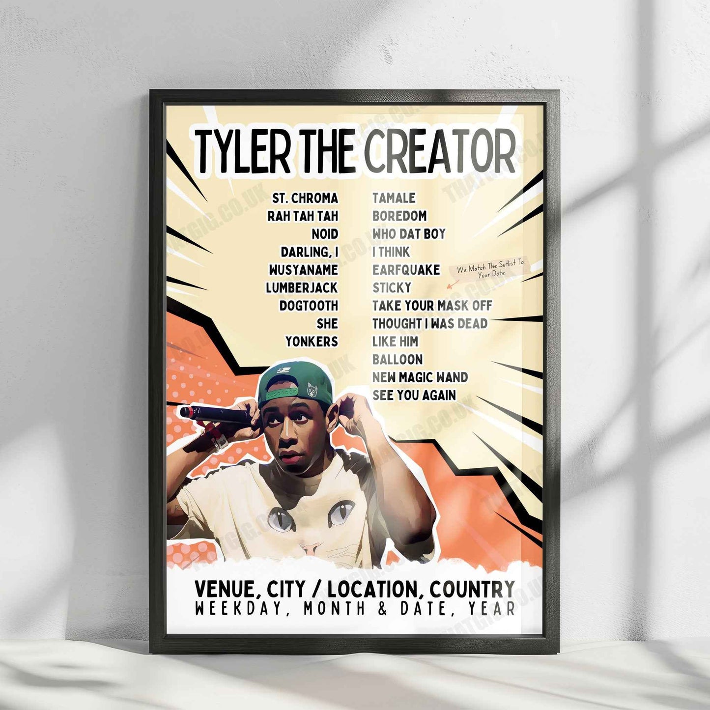 Tyler, The Creator Setlist Poster - Uber Arena, Berlin - May 12th, 2025