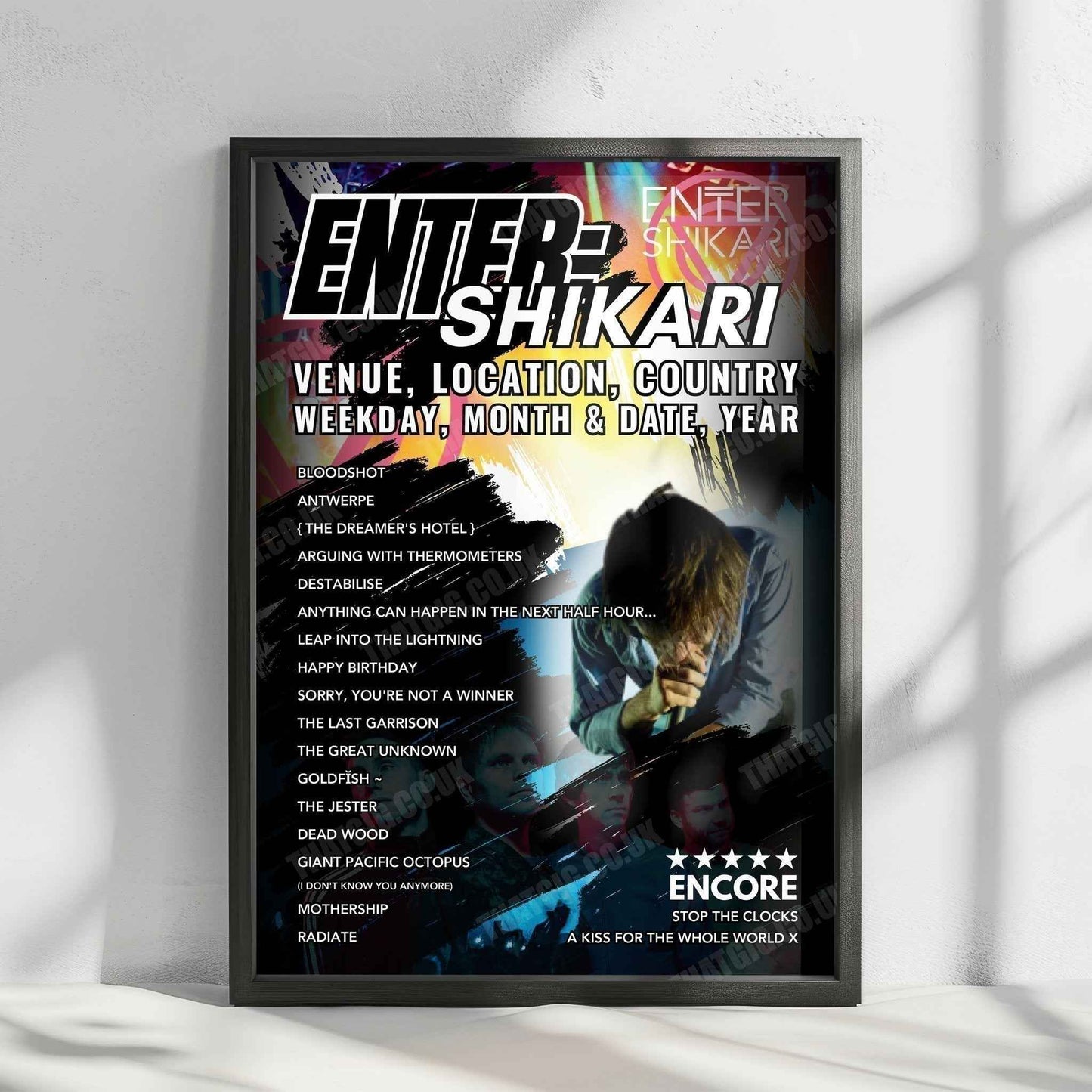 Enter Shikari Setlist Poster - Mystic Festival, Gdańsk, Poland - June 8th, 2024