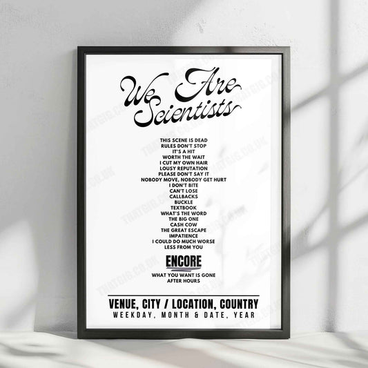 We Are Scientists Setlist Poster - MusikZentrum, Hanover - May 6th, 2025