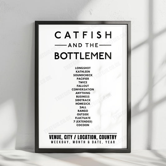 Catfish and the Bottlemen Setlist Poster - Trix Zaal, Borgerhout - February 2nd, 2020