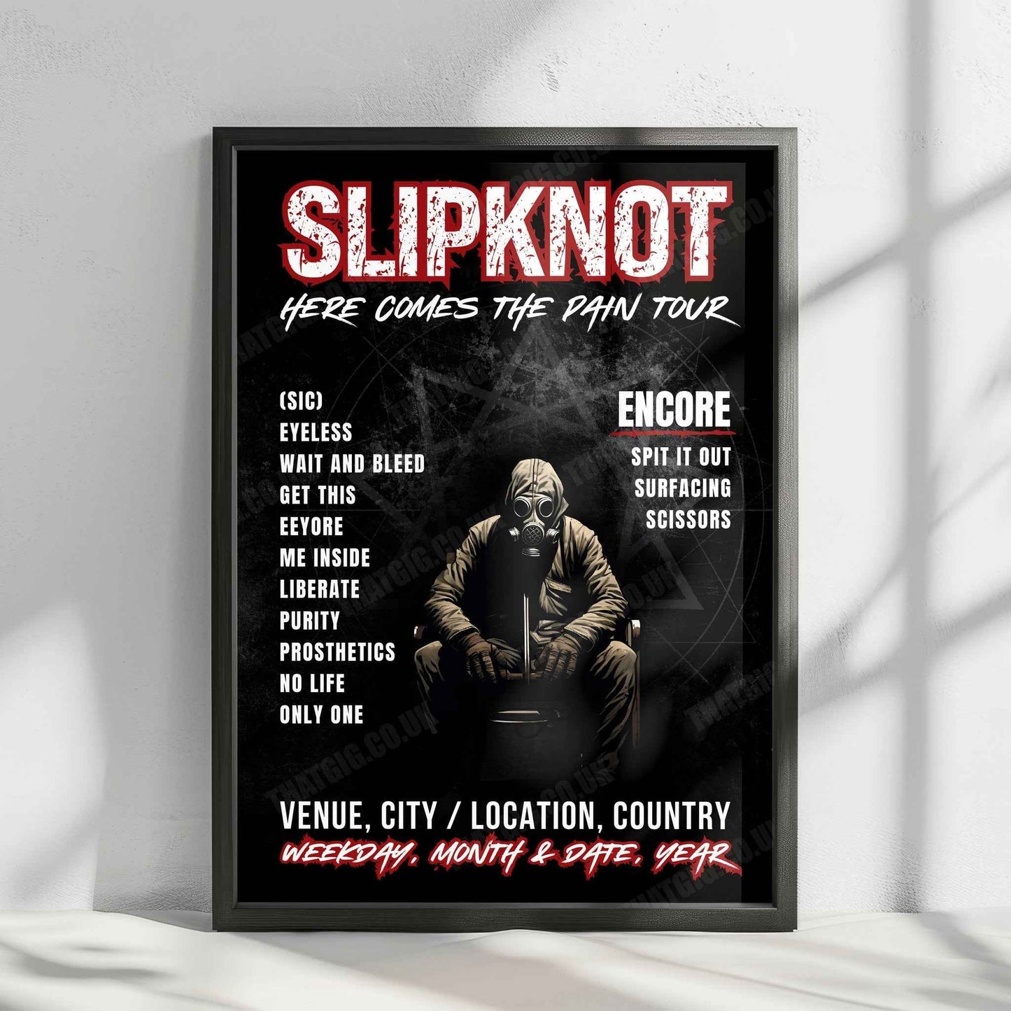 Slipknot Setlist Poster - QUARTERBACK Immobilien ARENA, Leipzig, Germany - December 9th, 2024
