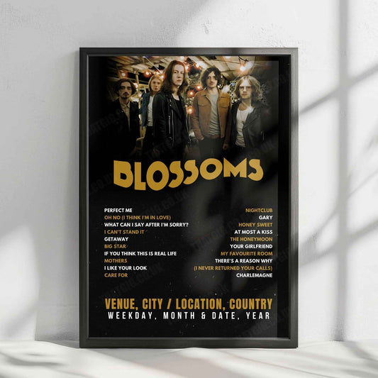 Blossoms Setlist Poster - The Academy, Dublin - November 15th, 2024